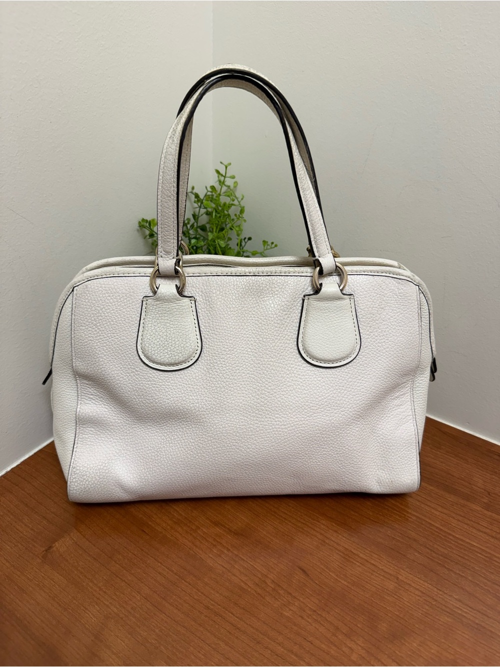 Coach Nolita Pebbled Leather Satchel in Off-White/Cream - Picture 4 of 11
